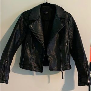 Topshop Vegan Leather Biker Jacket EUC